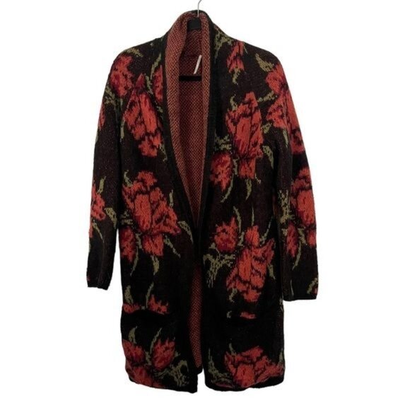 Free People Rose Flower Power Cardigan Small - Picture 1 of 10